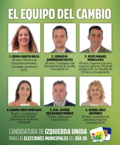Candidatura IU municipales 2023